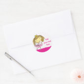♥ 20 STICKERS ♥ Schattige Roze Prinses Ballet meis (Envelop)