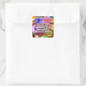 (20 stks) Elegante Bloemen & Zuster Quote | bijzon Vierkante Sticker (Tas)