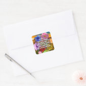 (20 stks) Elegante Bloemen & Zuster Quote | bijzon Vierkante Sticker (Envelop)