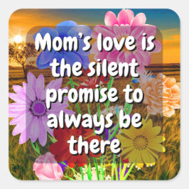 20 STKS - Mooie moeder citaat | Bloemmoeder Sticke Vierkante Sticker