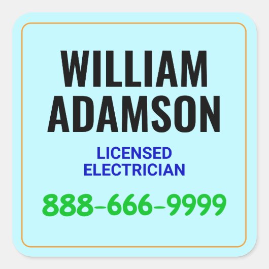 20 stuks - Contact (Adverteren, marketing) Promove Vierkante Sticker (Voorkant)