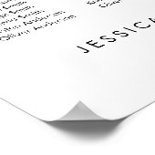 20 tafel Elegant Onze favoriete mensen zitkaart Poster (Hoek)