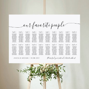 20 Tafel Elegant Onze Geliefde Mensen Zitplaatsind Poster