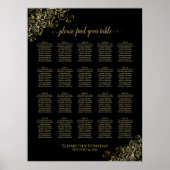 20 Tafel- en goudvriendenkaart voor bruiloft Poster (Voorkant)