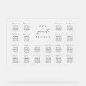 20 tafel Frosted Acryl Zitting Grafiek Acryl Bord (Voorkant)