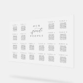 20 tafel Frosted Acryl Zitting Grafiek Acryl Bord (Hoek)