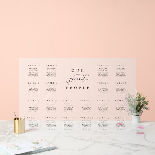 20 tafel Frosted Acryl Zitting Grafiek Acryl Bord (Huwelijk)