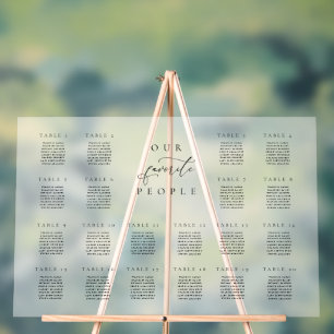 20 tafel Frosted Acryl Zitting Grafiek Bord