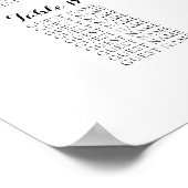 20 Tafel Grote Trouwgast Stoelen Chart Poster (Hoek)