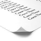 20 Tafel Waterverf Ecalyptus Bruiloft Seat Chart Poster (Hoek)