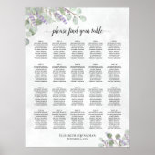 20 Tafel-weduwenkaart Lavender Eucalyptus Poster (Voorkant)