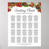 20 Tafelherfst Floral Wedding Seating Chart Poster (Voorkant)