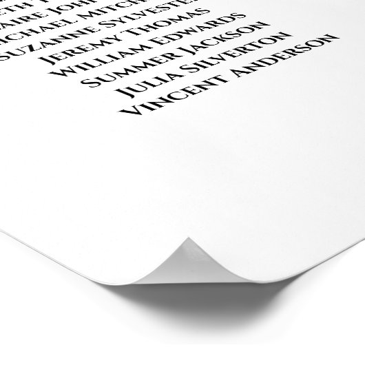 20 Tafelherfst Floral Wedding Seating Chart Poster (Hoek)