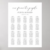 20 Tafels Eenvoudig Onze Favoriete Mensen Zittings Poster (Voorkant)