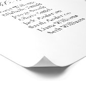 20 Tafels Eenvoudig Onze Favoriete Mensen Zittings Poster (Hoek)