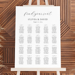 20 Tafels Eenvoudig Vind Je Plaats Zitplaatsindeli Poster