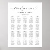 20 Tafels Eenvoudig Vind uw zitplaatskaart Poster (Voorkant)