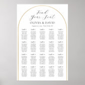 20 Tafels Gouden Boog Vind uw Seat-zitschema Poster (Voorkant)