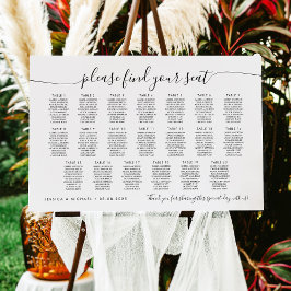 20 Tafels Modern Vind Uw Plaats Zitplaats Chart Poster