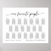 20 Tafels Onze favoriete Mensen Zitschema Plan Poster (Voorkant)