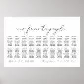 20 Tafels Onze favoriete Mensen Zitschema Plan Poster (Voorkant)