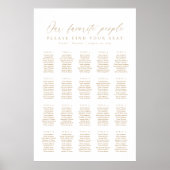 20 Tafels Onze Favoriete Mensen Zittinglijst Poster (Voorkant)