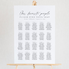 20 Tafels Onze Favoriete Mensen Zittinglijst Poster