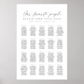 20 Tafels Onze Favoriete Mensen Zittinglijst Poster (Voorkant)