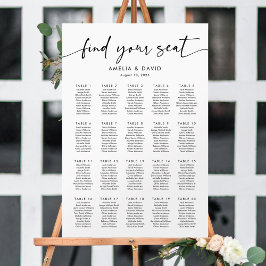 20 Tafels Vind Je Plaats Zitplaats Grafiek Poster