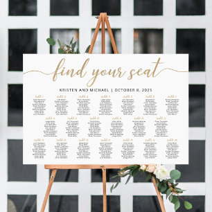 20 Tafels Vind uw Seat Zitplaatsschema Plan Poster