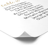 20 Tafels Vind uw Seat Zitplaatsschema Plan Poster (Hoek)