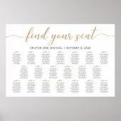 20 Tafels Vind uw Seat Zitplaatsschema Plan Poster (Voorkant)