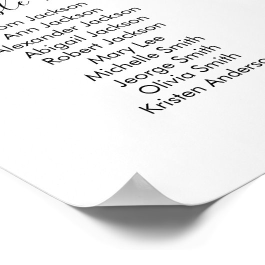 20 Tafels Welkom Bruiloft 200 Gasten Zitkaart Poster (Hoek)