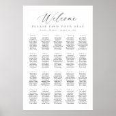 20 Tafels Welkom Stoelenkaart Poster (Voorkant)