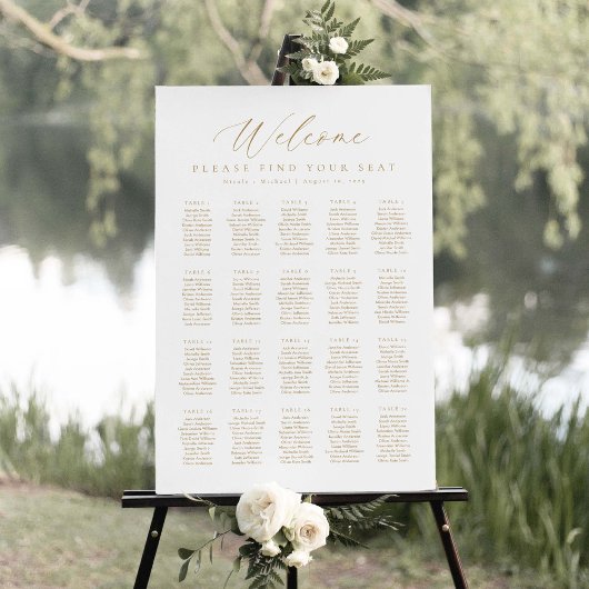 20 Tafels Welkom Stoelenkaart Poster