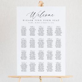 20 Tafels Welkom zitplaatskaart Poster