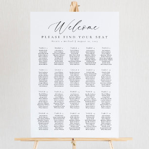 20 Tafels Welkom zitplaatskaart Poster