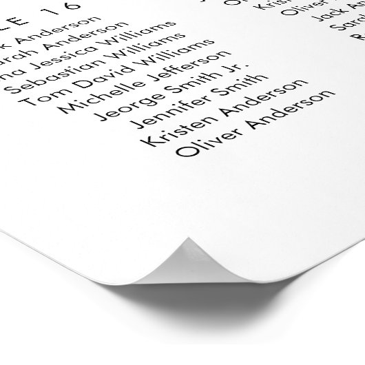 20 Tafels Zoek uw zithoek Poster (Hoek)