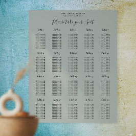 20 Tafelzittingsschema Groen Poster