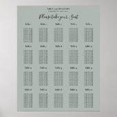20 Tafelzittingsschema Groen Poster (Voorkant)