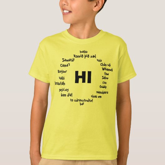 20 talen t-shirt (Voorkant)