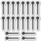 20 Transparante Lippenbalsem Veiligheidsafdichting Sticker (Voorkant)