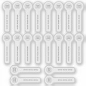 20 transparante witte lippenbalsem veiligheidsafdi sticker (Voorkant)