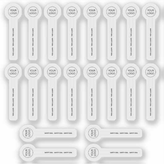 20 transparante witte lippenbalsem veiligheidsafdi sticker (Voorkant)