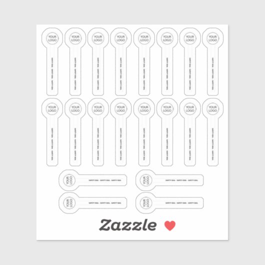 20 transparante witte lippenbalsem veiligheidsafdi sticker (Vel)