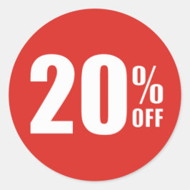 20% twintig procent KORTING Sale Sticker