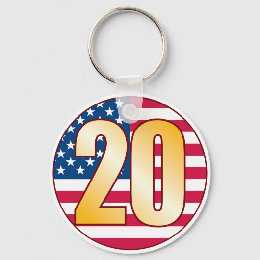 20 USA Gold Sleutelhanger (Voorkant)