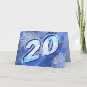 20 verjaardagskaart met vuurwerk kaart
