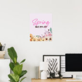 20% Verkoopteken, Lente Verkoop Poster, Roze Bloem Poster (Thuiskantoor)