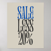 20% Verkoopteken, Winkel / Boutique Verkoop Poster (Voorkant)